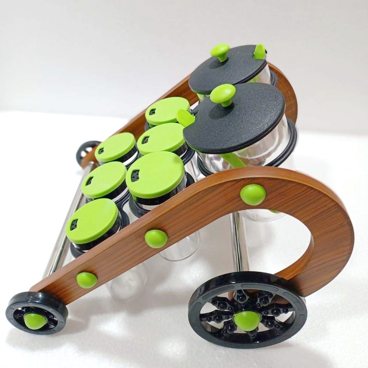 2677 Rajwadi Spice Jar Stand and holder for supporting jars, bottles etc. including all kitchen purposes. 2677 Rajwadi Spice Jar Stand and holder for supporting jars, bottles etc. including all kitchen purposes.